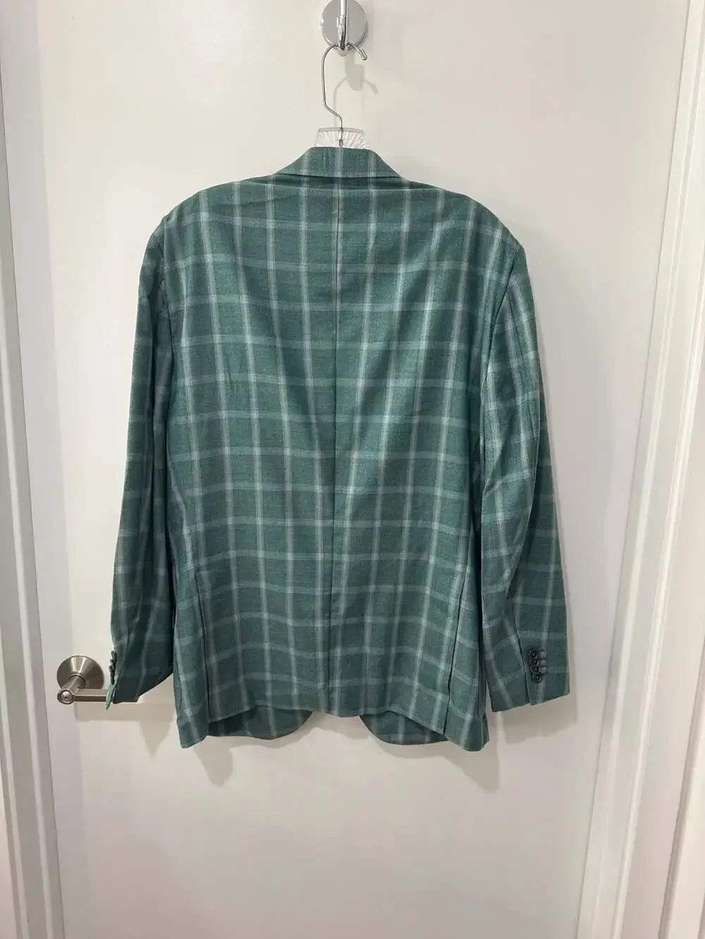 Ermenegildo Zegna Green Windowpane Plaid Sport Coat Blazer